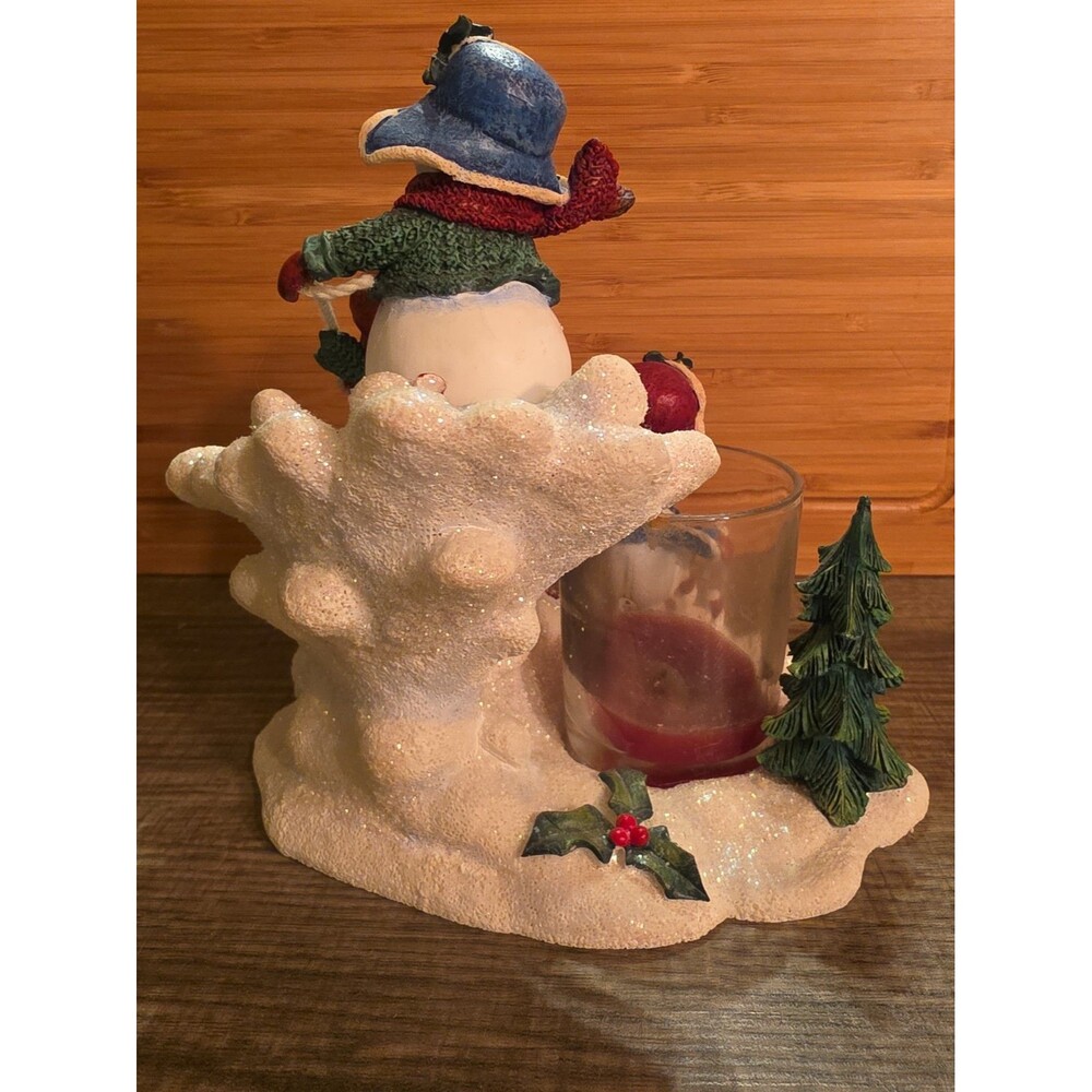 Home Interiors Decorative Snowman Candle Holder - Picture 3 of 6